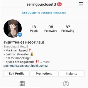 FOLLOW MY SELLING ACCOUNT ON INSTAGRAM!!